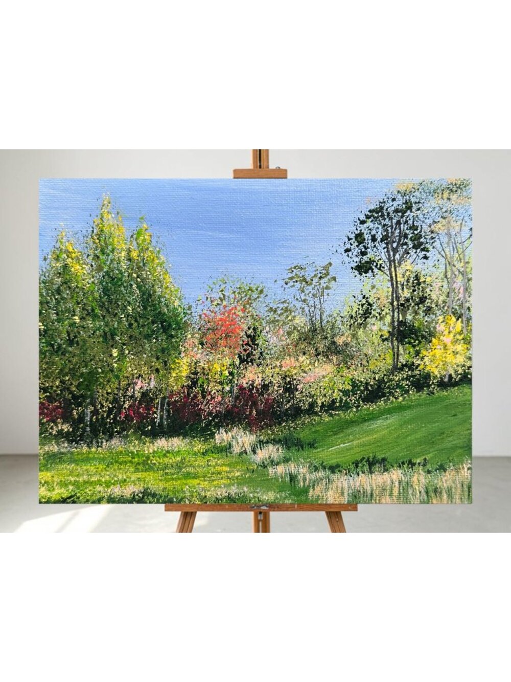 A Beautiful View Acrylic Landscape Painting 6" x 8" Original Wall Art - Unframed